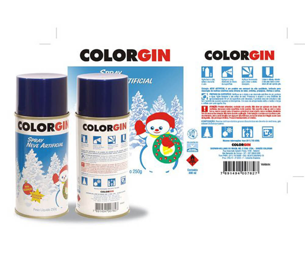 Projeto Gráfico Colorgin Spray Neve Artificial