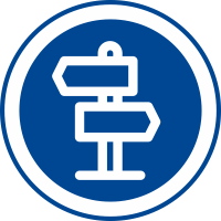 Ícone com placas de sinalização